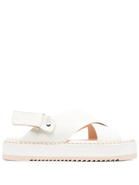 AGL Marta criss-cross sandals White D642026PISOFTY0115