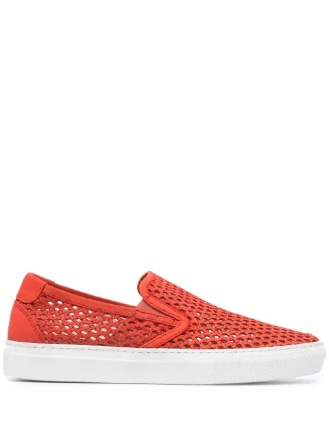 Zespa open-weave slip-on trainers Red ZSP10W021