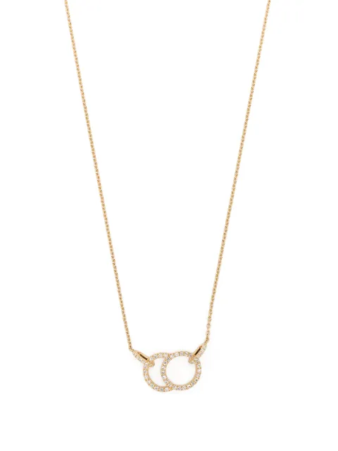 Courbet 18kt recycled yellow gold CELESTE laboratory-grown diamond pavé pendant necklace Gold N36Y0010
