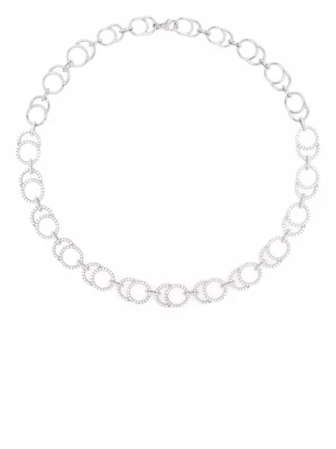 Courbet 18kt recycled white gold CELESTE pavé laboratory-grown diamond necklace Silver N36W0011