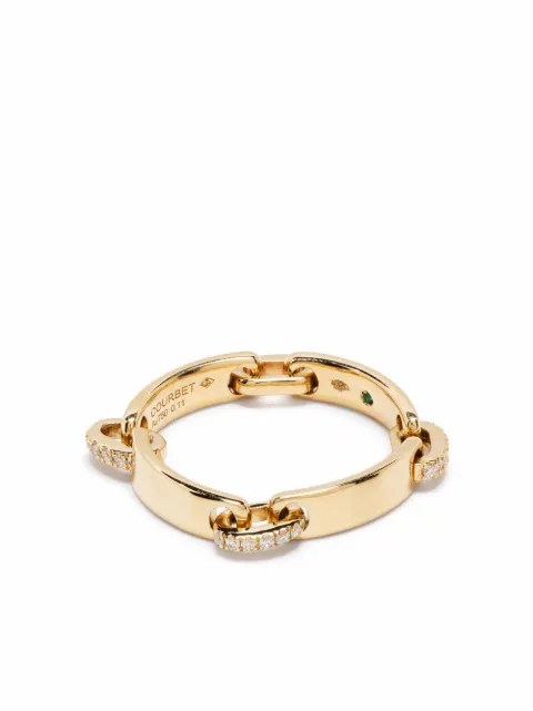 Courbet 18kt recycled yellow gold CELESTE laboratory-grown diamond band ring Gold R36Y0018