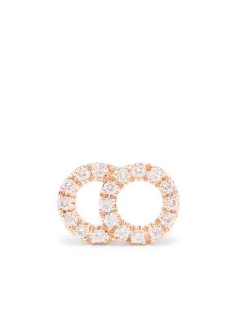 Courbet 18kt recycled rose gold Celeste small laboratory-grown diamond pavé mono stud earring Pink E36R0012