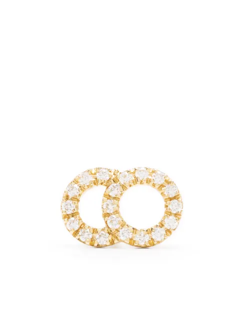 Courbet 18kt recycled yellow gold Celeste small pavé laboratory-grown diamond set mono stud earring Gold E36Y0012