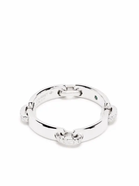 Courbet 18kt recycled white gold CELESTE laboratory-grown diamond band ring Silver R36W0018