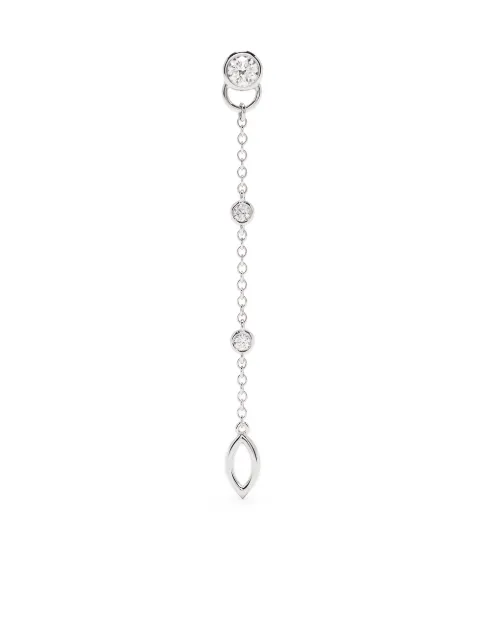 Courbet 18kt recycled white gold laboratory-grown diamond CO mono hanging earring Silver E41W001302