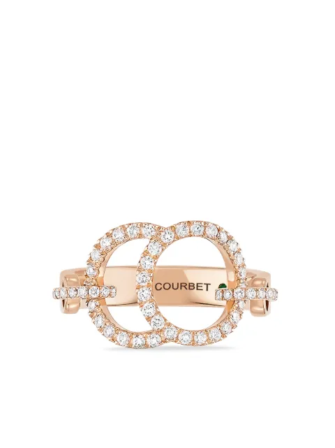 Courbet 18kt recycled rose gold Celeste laboratory-grown diamond pavé set ring Pink R36R0010