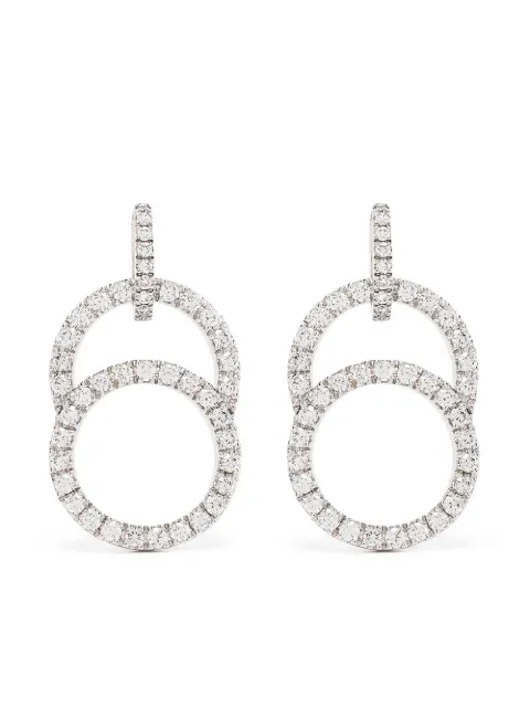 Courbet 18kt recycled white gold CELESTE laboratory-grown diamond pavé set earrings Silver E36W0010