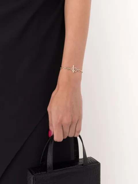 Courbet 18kt recycled rose gold CELESTE laboratory-grown diamond pavé set clasp chain bracelet Pink B36R0013