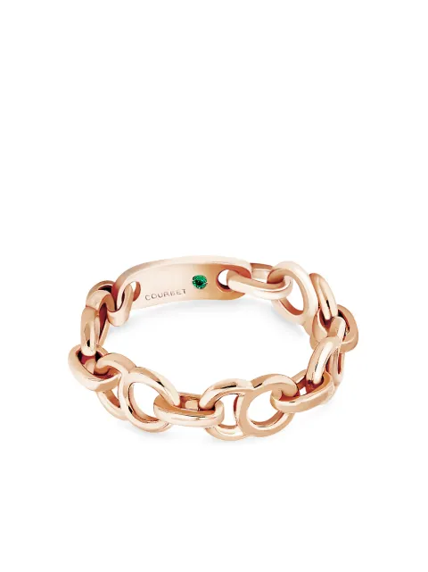 Courbet 18kt recycled rose gold Celeste chain ring Pink R36R0003
