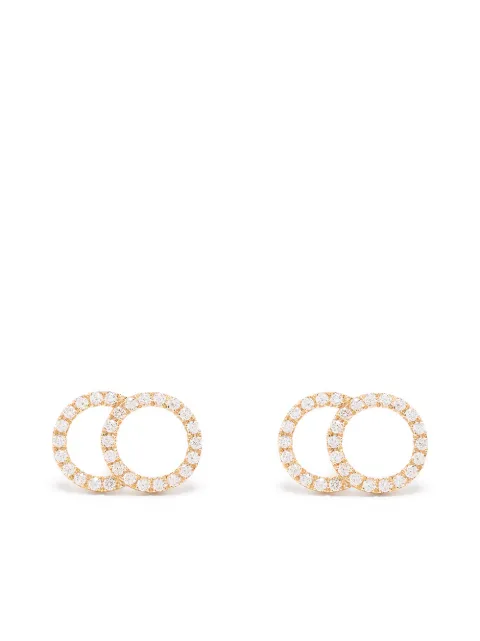 Courbet 18kt recycled yellow gold CELESTE large pavé set laboratory-grown diamond stud earrings Gold E36Y0013