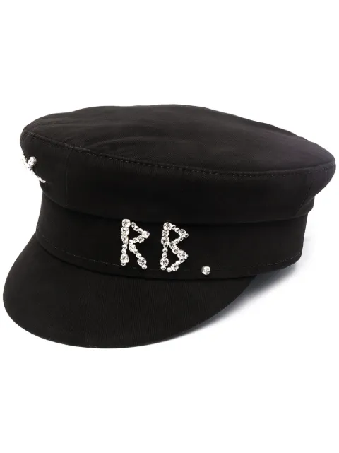Ruslan Baginskiy logo-print baker boy cap Grey KPC033CDMD