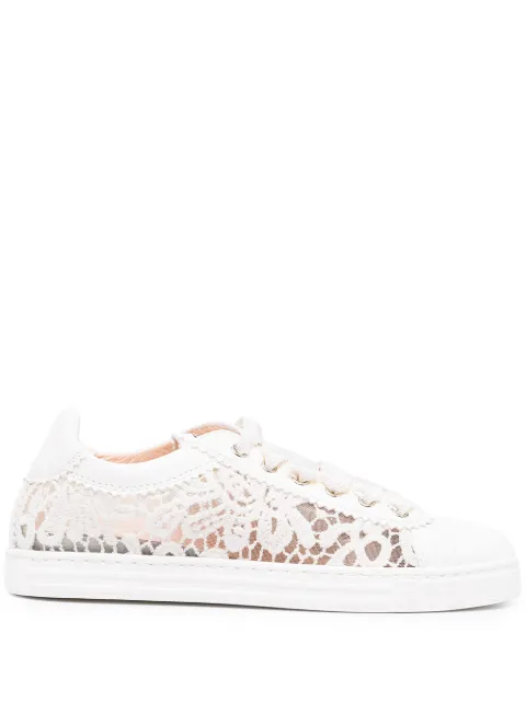 AGL lace low-top sneakers White D936031PGKT046