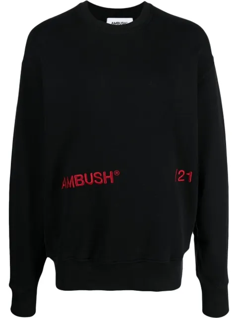 AMBUSH embroidered-logo sweatshirt Black BMBA005S21FLE0011025