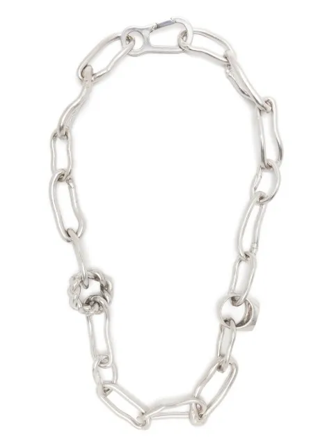 AMBUSH ring-pendant chain necklace Silver BMOB060S21MET0017200