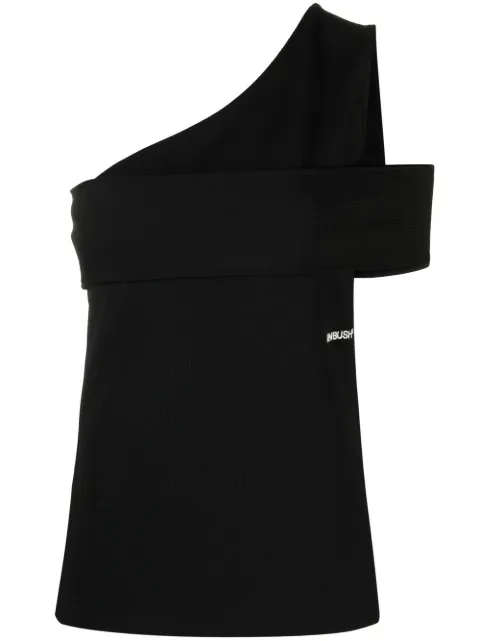 AMBUSH one-shoulder asymmetric top Black BWAD008S21JER0011004