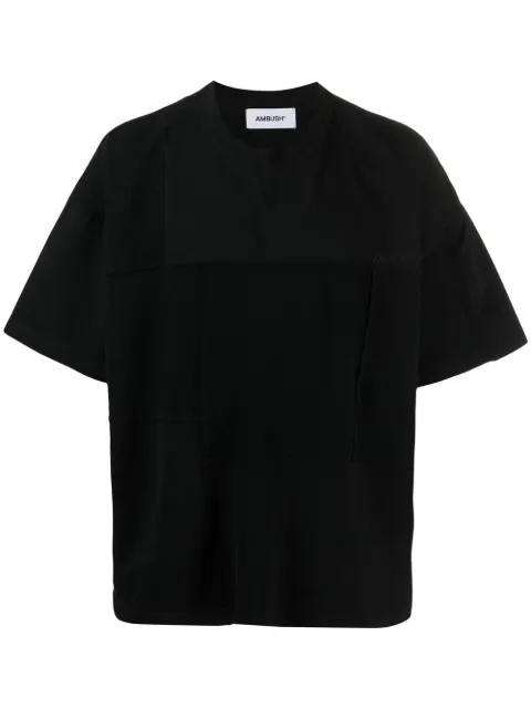 AMBUSH logo-embroidered cotton T-shirt Black BMAA015S21JER0011010