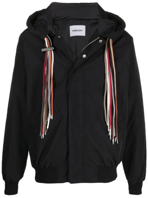 AMBUSH drawstring hooded jacket Black BMEB001S21FAB0011010