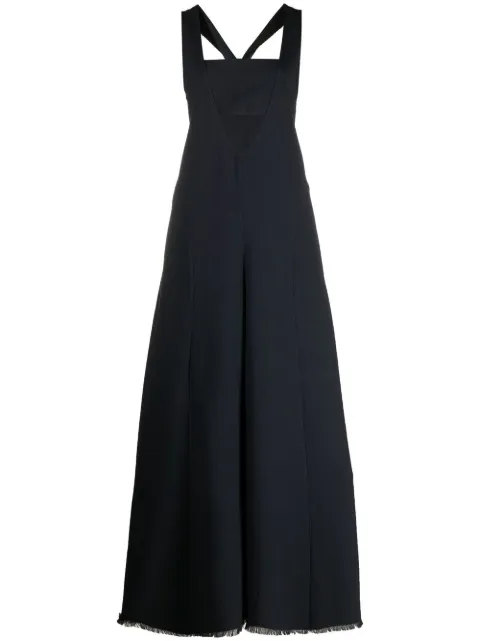 AMBUSH racerback wide-leg jumpsuit Blue BWDC002S21FAB0014600