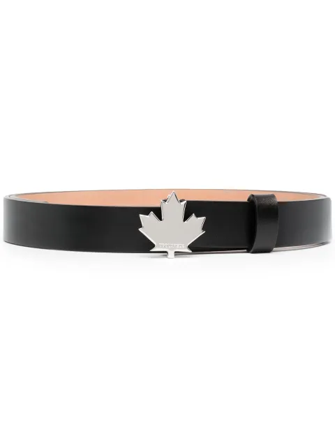 DSQUARED2 Maple-Leaf leather belt Black BEW002301500001