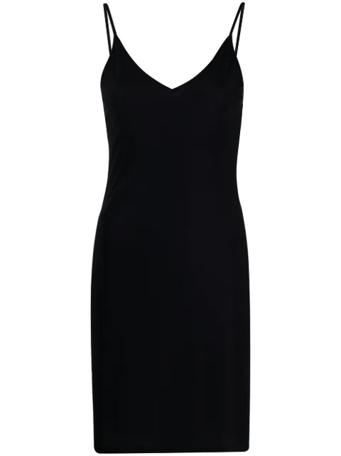 Jil Sander spaghetti strap longline vest top Black JSPS705045WS477108
