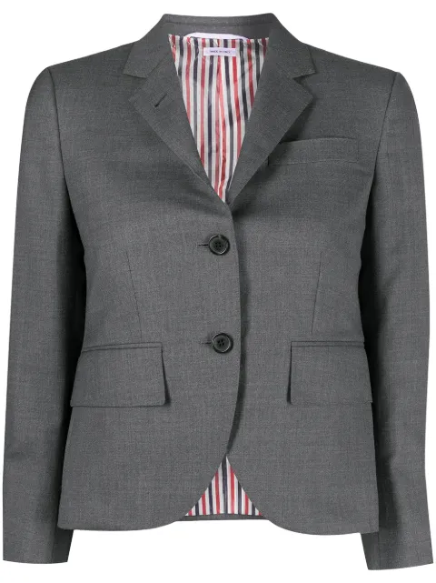 Thom Browne notched-lapel single-breasted blazer Grey FBC010V00626