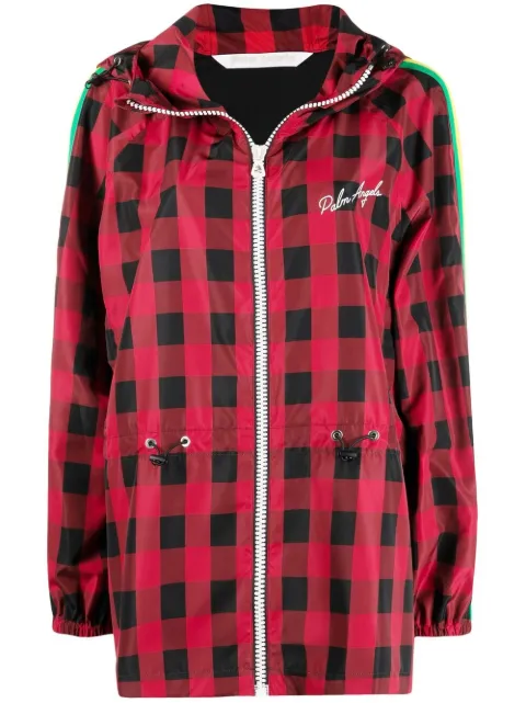 Palm Angels embroidered-logo windbreaker Red PWEB004S21FAB0022501