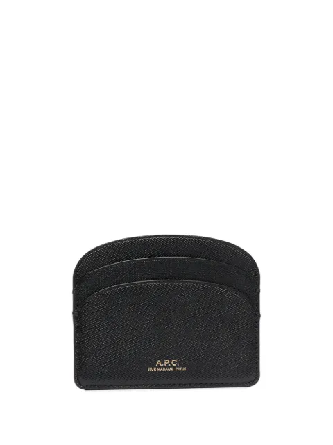 A.P.C. Demi-Lune leather cardholder Black PXBJQF63270