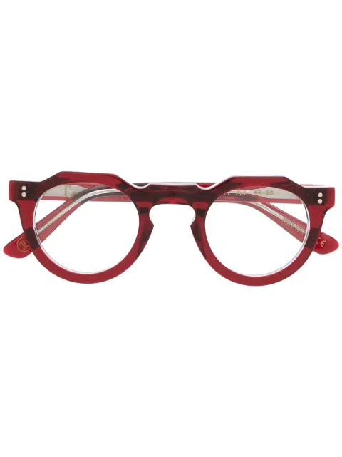 Lesca Pica A4 round frame glasses Red PICA