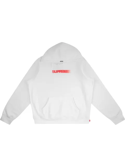 Supreme Motion Logo drawstring hoodie White SU9614