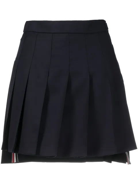 Thom Browne Super 120´s twill pleated mini skirt Blue FGC402V00626