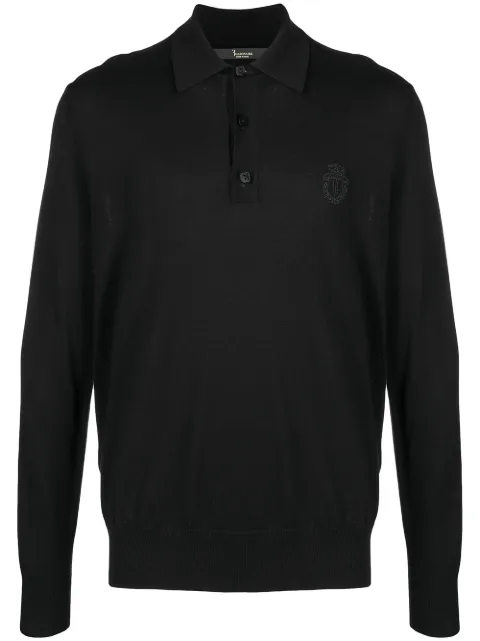 Billionaire crest embroidery cotton jumper Black IAACMKK0180BKN001N