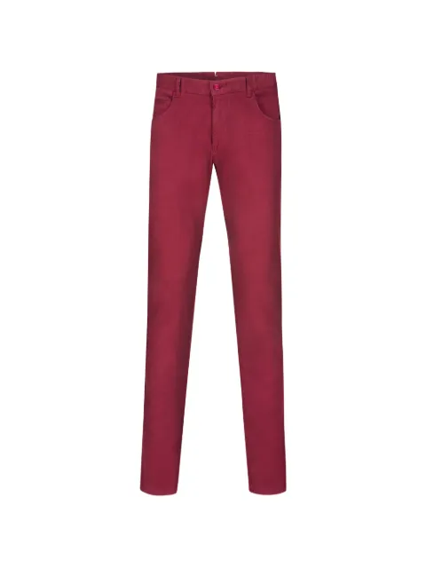 Billionaire Den logo-embroidered trousers Red W18CMRT0328BTE004N