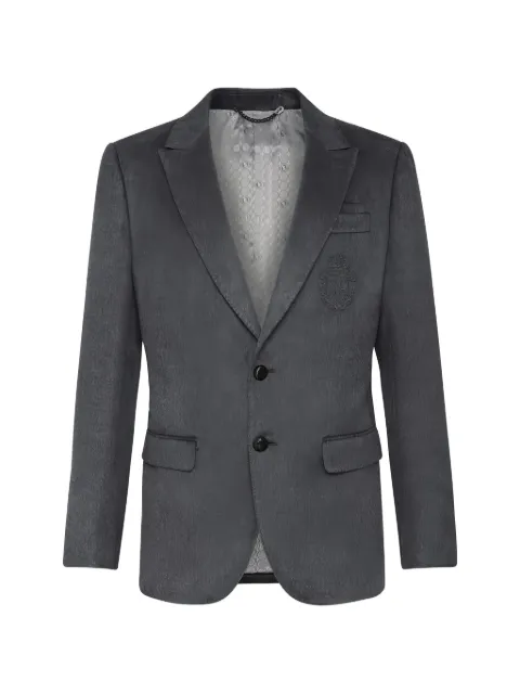 Billionaire Crest peak-lapel blazer Grey W19CMRF0864BTE004N