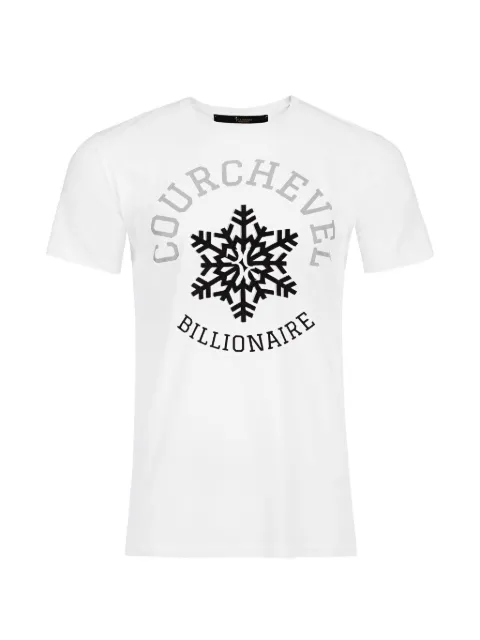 Billionaire Winter Club snowflake-print T-shirt White O18CMTK2619BTE014N