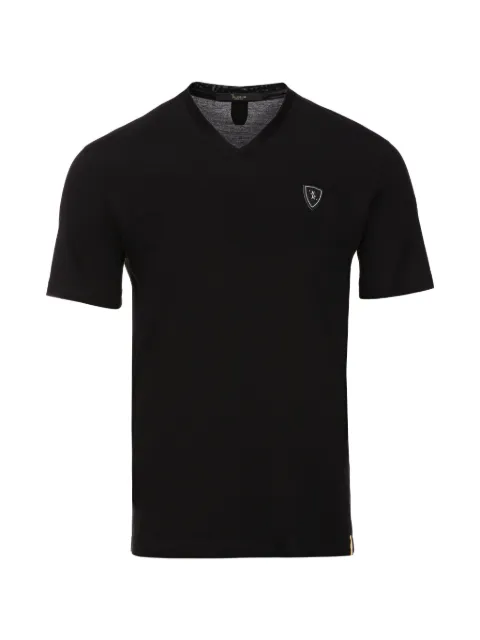 Billionaire Dionysos logo-patch V-neck T-shirt Black W18CMTK2416BTE014N