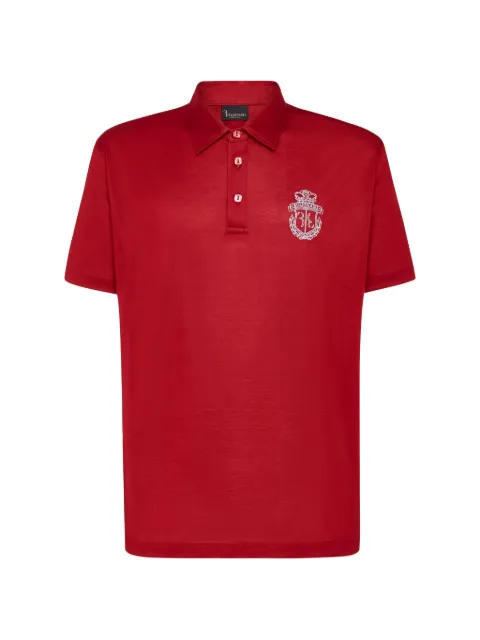Billionaire Crest-embroidered polo shirt Red W20CMTK4543BTE014N