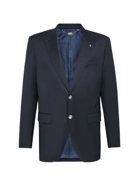 Billionaire Crest peak-lapel blazer Blue W19CMRF0866BTE004N