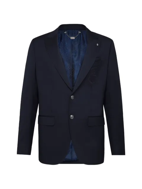 Billionaire Crest-embroidered blazer Blue W19CMRF0865BTE004N