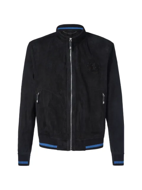 Billionaire Members Only perforated bomber jacket Blue I19CMLB0762BLE030N