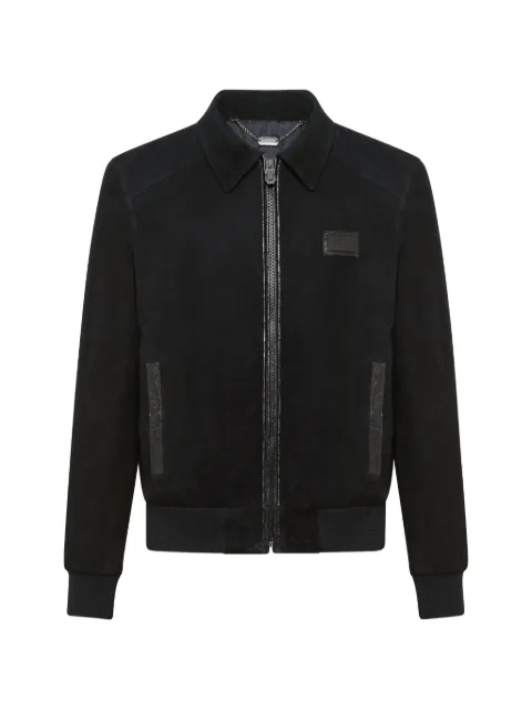Billionaire logo-patch bomber jacket Black W19CMLB0913BLE072C