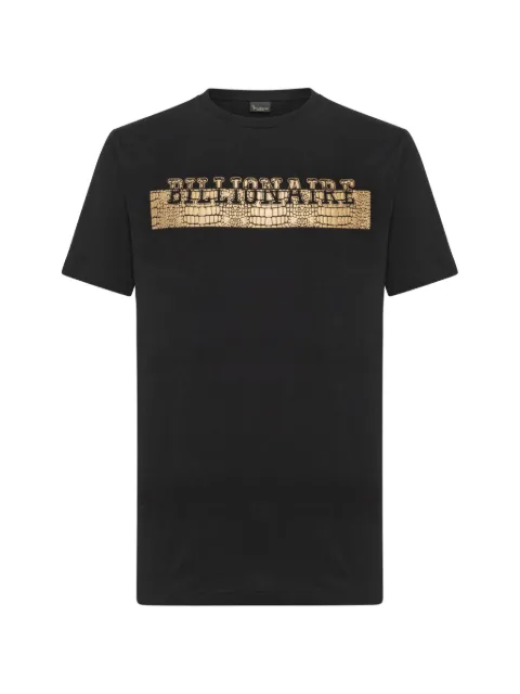Billionaire logo-print short-sleeve T-shirt Black O19CMTK3811BTE014N