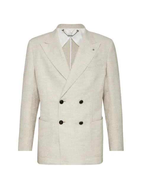 Billionaire Statement double-breasted blazer Neutrals I19CMRF0780BTE004N