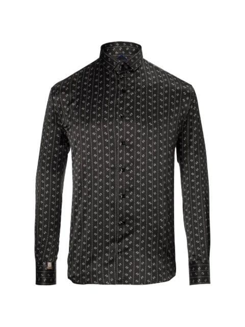 Billionaire "Apple" Gold Cut long-sleeves shirt Black O17CMRP0325BTE002N