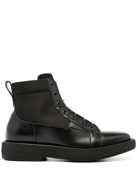 Ferragamo Paul lace-up biker boots Black 741745