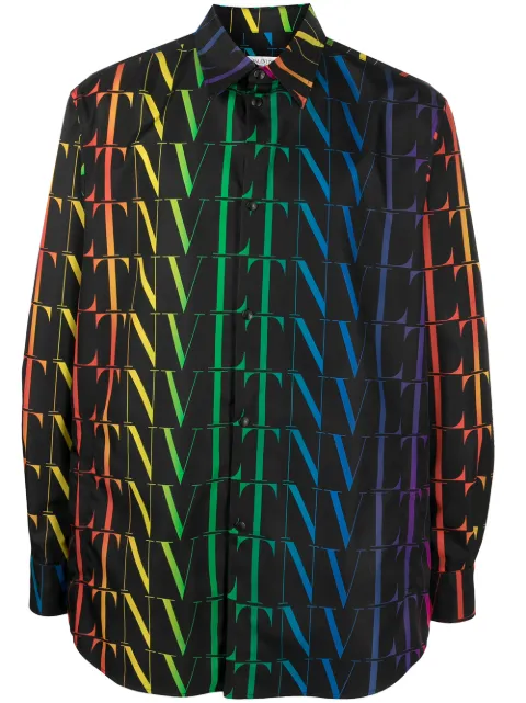 Valentino Garavani VLTN Times printed shirt Black VCIA996G4