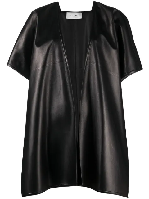 Valentino Garavani draped short-sleeve cape Black BNBA0069S