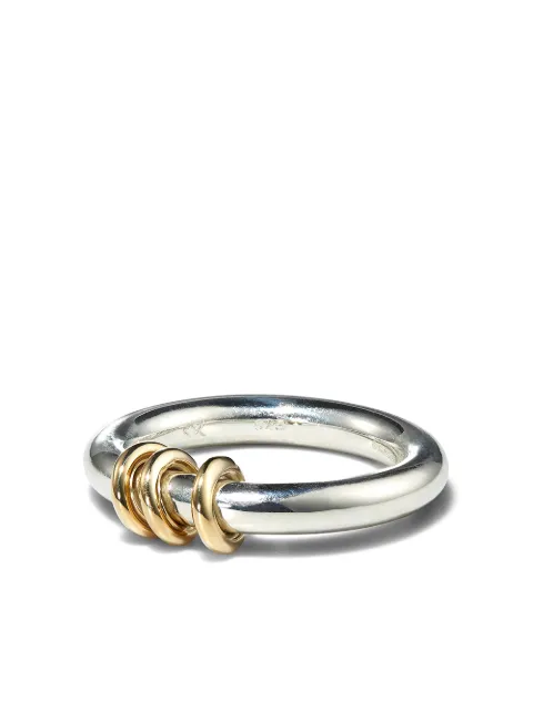 Spinelli Kilcollin 18kt yellow gold and sterling silver Kane linked ring Silver G1KANESG
