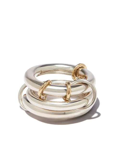 Spinelli Kilcollin 18kt yellow gold and sterling silver Hydra linked ring Silver SG7RG3MSILYGACC