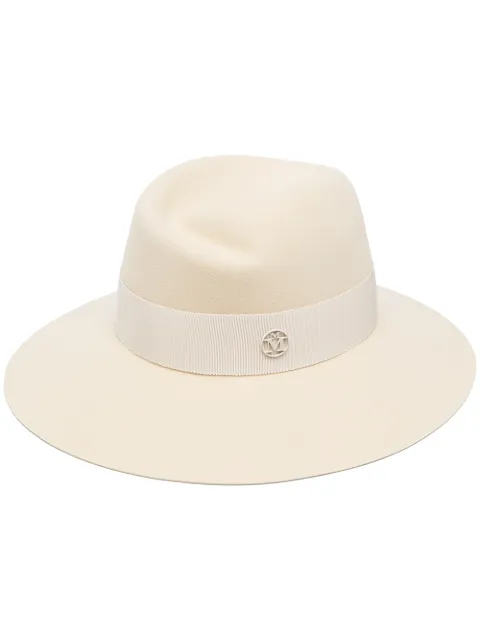 Maison Michel Virginie wool felt fedora hat Neutrals 1001121005