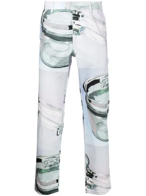 ROCHAMBEAU x Nick Farhi pyrex-print trousers Grey FW20407